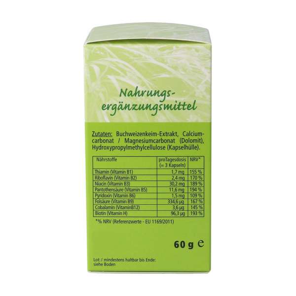 BioPräp Vitamin B Komplex pflanzlich aus Buchweizen hergestellt