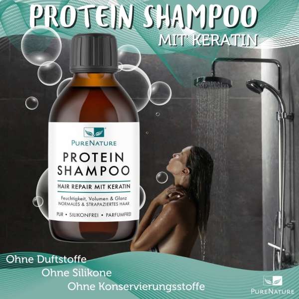 PureNature Protein Shampoo mit Keratin & Panthenol für Intensivpflege