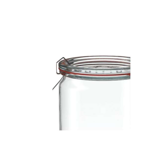 WECK Zylinderglas 975 ml mit Glasdeckel – 6 Stück