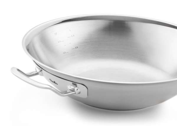 Fissler Edelstahl Wokpfanne - mit Deckel - Profi Collection