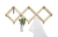 Vorschau: Holz Wandgarderobe mit vielen Haken - Side by Side Design Vorschau: Holz Wandgarderobe mit vielen Haken - Side by Side Design