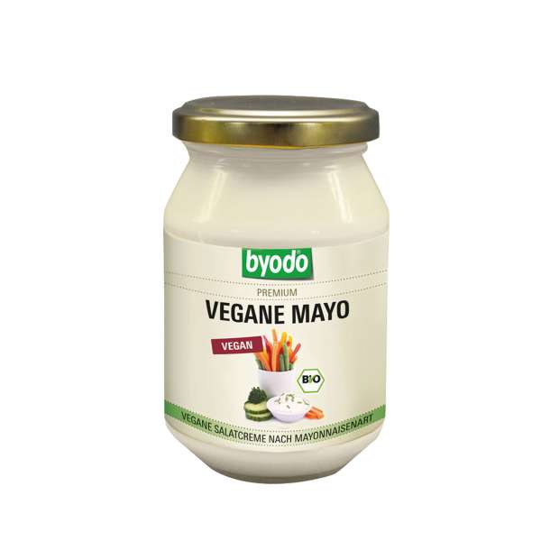 Vegane Mayonnaise, mit Dijon Senf & Meersalz verfeinert Vegane Mayonnaise, mit Dijon Senf & Meersalz verfeinert