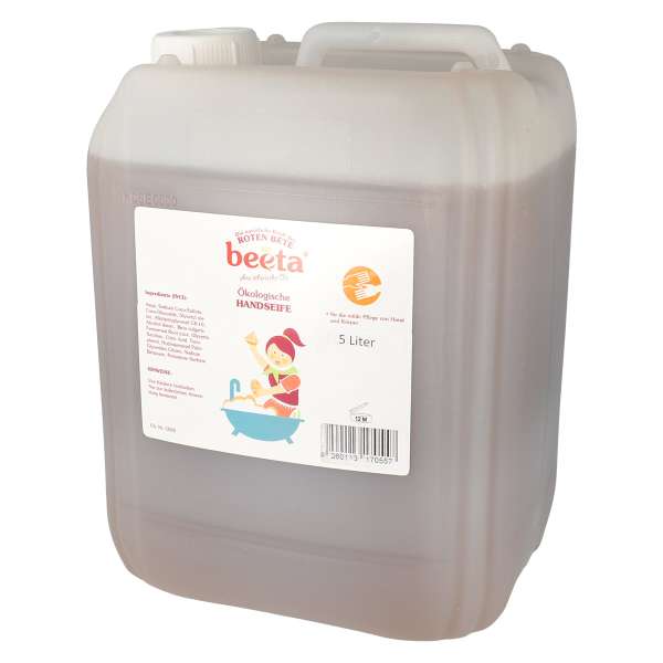 Beeta Flüssige Handseife - Bio Flüssigseife 5 Liter Kanister