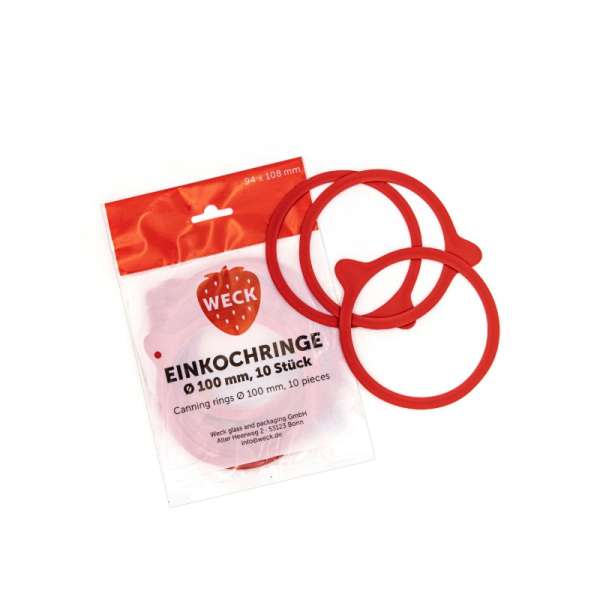Weck Gummiringe für Einmachgläser aus Naturkautschuk - 10 Stück Weck Gummiringe für Einmachgläser aus Naturkautschuk - 10 Stück