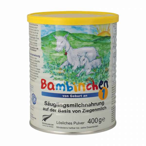 Bambinchen 1 Säuglingsmilchnahrung auf Ziegenmilchbasis, 400g Bambinchen 1 Säuglingsmilchnahrung auf Ziegenmilchbasis, 400g