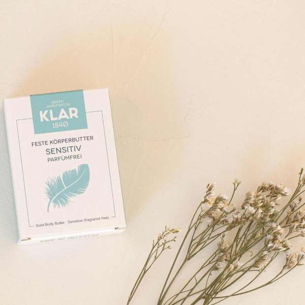 Klar Feste Körperbutter sensitiv: intensive Naturpflege