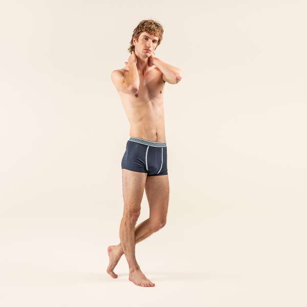 Gestreifte Herren Boxer Shorts von Living Crafts im 2er-Pack