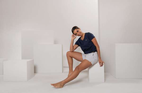 Langes Schlafshirt für Damen aus reiner Bio-Baumwolle