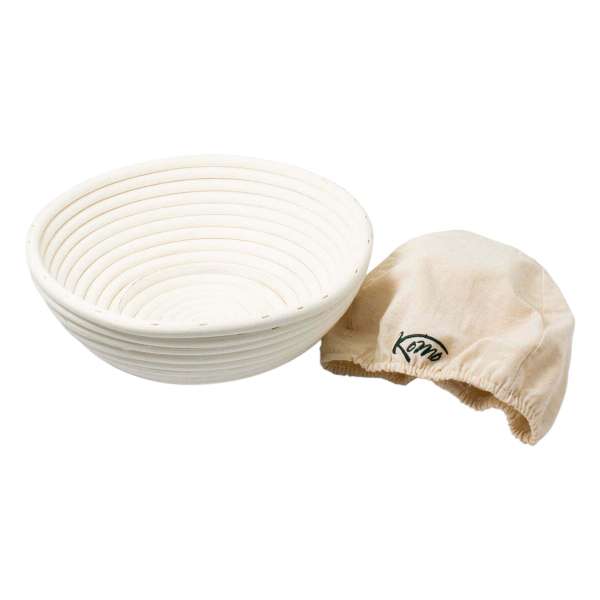 KoMo Gärkörbchen mit Leinenhaube, rund und lang