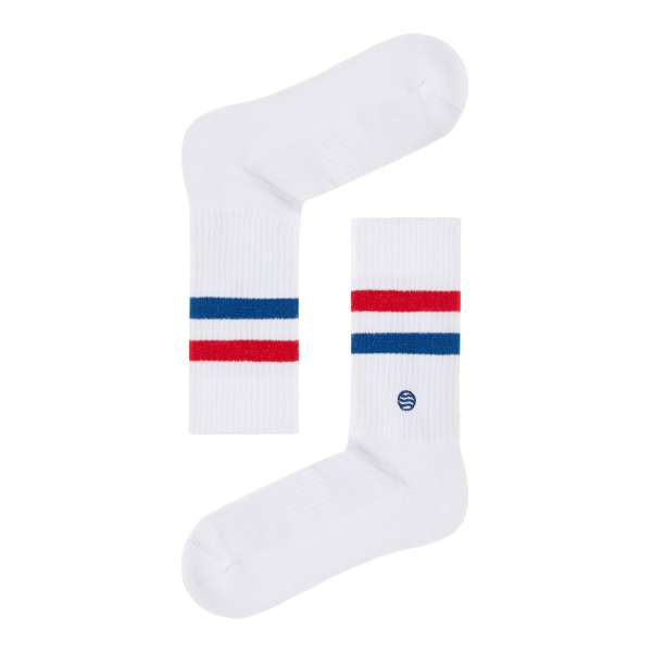 Natural Vibes Crew White Retro-Socken weiß aus Bio-Baumwolle Natural Vibes Crew White Retro-Socken weiß aus Bio-Baumwolle