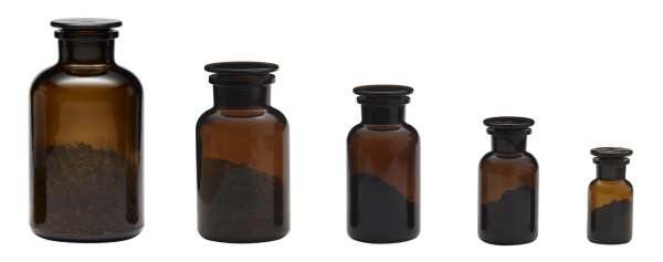Pure Nature Apothekerglas braun - Apothekerflasche mit geschliffenem Glasstopfen Pure Nature Apothekerglas braun - Apothekerflasche mit geschliffenem Glasstopfen