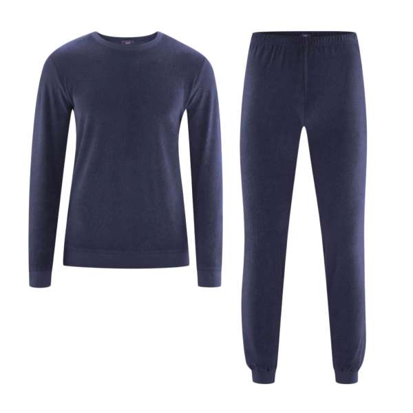 Warmer Herren Frottee Herrenschlafanzug 100 % Bio-Baumwolle Warmer Herren Frottee Herrenschlafanzug 100 % Bio-Baumwolle
