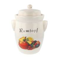 Rumtopf Keramik mit Dekor, 3,5 L