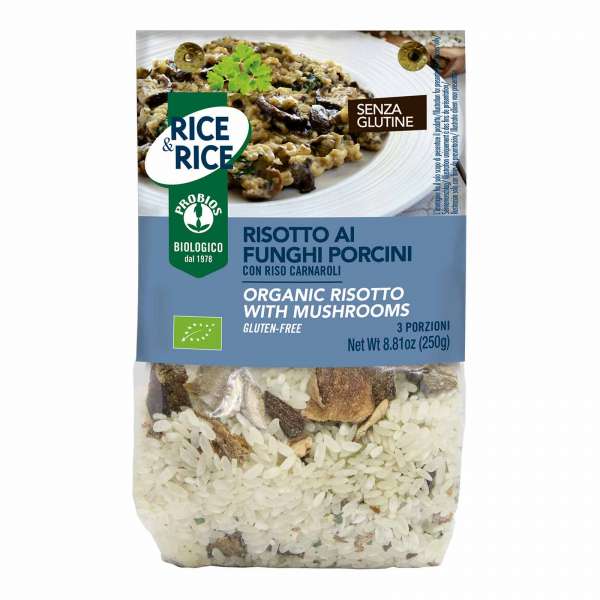 Risotto Fertiggericht mit Steinpilzen vegetarisch & fettarm Risotto Fertiggericht mit Steinpilzen vegetarisch & fettarm