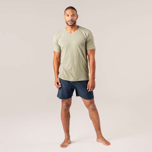 Natürlich schlafen im Living Crafts Herren Sommer-Schlafanzug