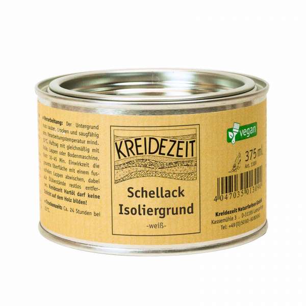 Kreidezeit Schellack Isoliergrund weiß - isolierend und absperrend Kreidezeit Schellack Isoliergrund weiß - isolierend und absperrend
