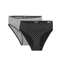 Living Crafts Damen Slips Set in apartem Schwarz-Weiß Look Living Crafts Damen Slips Set in apartem Schwarz-Weiß Look