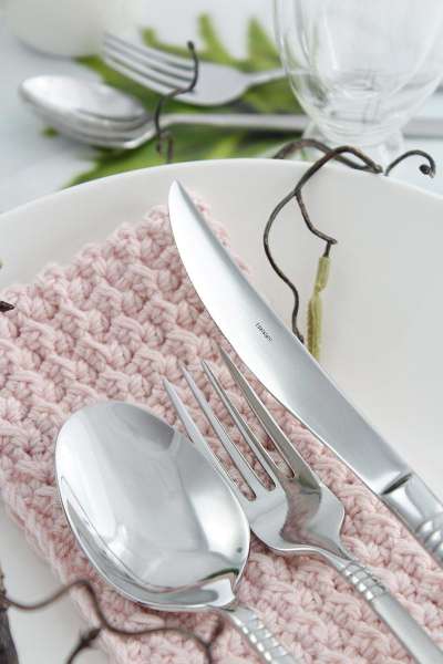 PureNature Elfaso Besteckset 30-tlg: Edelstahl, teilsatiniert