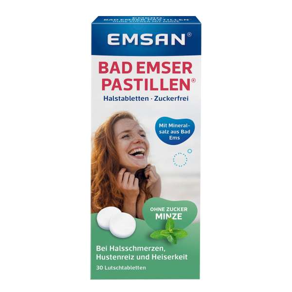 Emsan Bad Emser Pastillen ohne Zucker wenn die Stimme versagt Emsan Bad Emser Pastillen ohne Zucker wenn die Stimme versagt