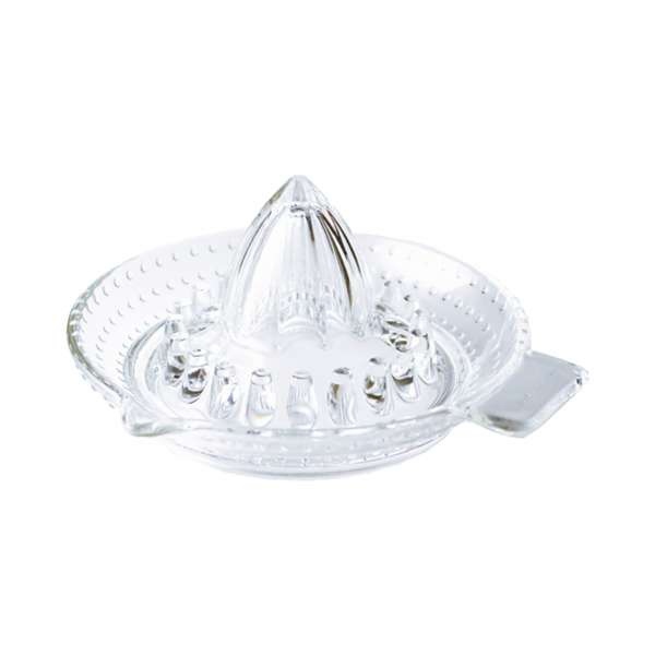 Glas-Zitronenpresse klein zum Zitronen und Limetten auspressen Glas-Zitronenpresse klein zum Zitronen und Limetten auspressen