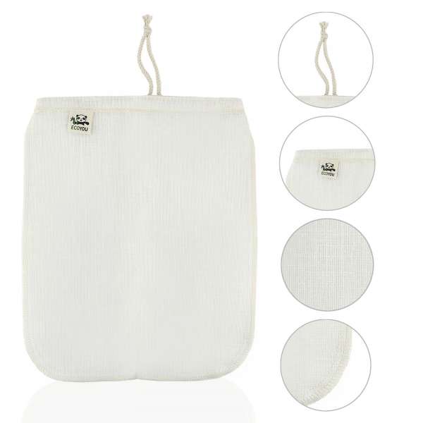 EcoYou Nussmilchbeutel - zum Nuss- & Mandelmilch selbst herstellen