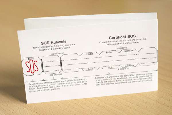 SOS Talisman Datenstreifen - Ersatzstreifen wasserfest