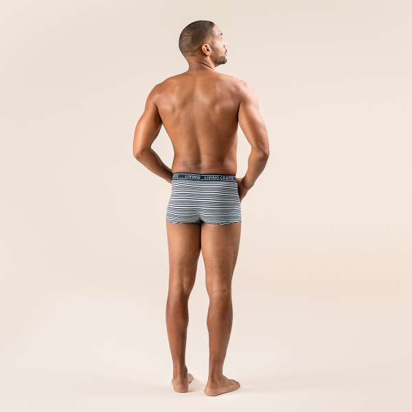 Gestreifte Herren Boxer Shorts von Living Crafts im 2er-Pack