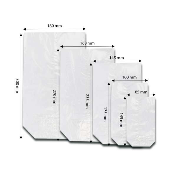 Zellglas Bodenbeutel Cellophan biologisch abbaubar, 100 Stk