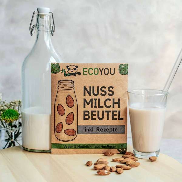 EcoYou Nussmilchbeutel - zum Nuss- & Mandelmilch selbst herstellen