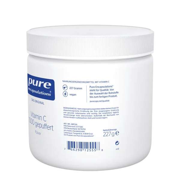 Pure Encapsulations Vitamin C 1000 Pulver gepuffert
