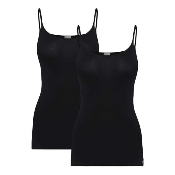 Comazo Damen Unterhemd schwarz im 2er Set - Bio Comazo Damen Unterhemd schwarz im 2er Set - Bio
