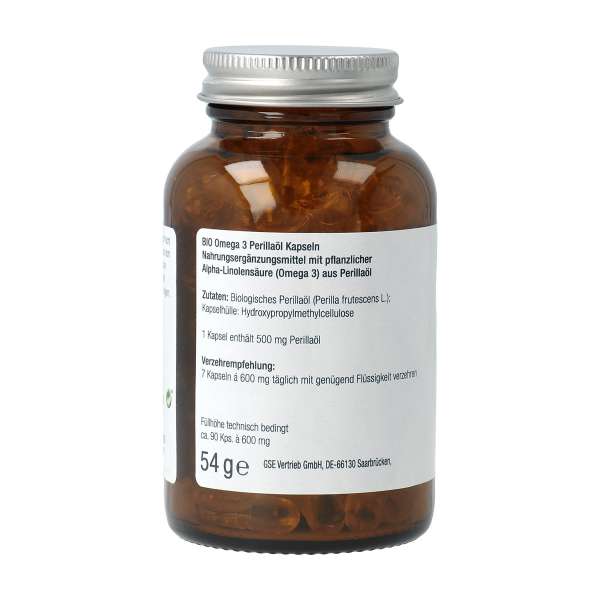Omega 3 Bio Perillaöl Kapseln vegan, 90 Kapseln