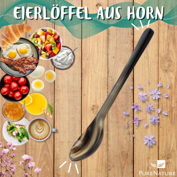 Eierlöffel aus Horn nicht nur für Allergiker, 12 cm