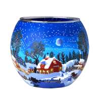 Teelicht Leuchtglas Winternacht Teelicht Leuchtglas Winternacht