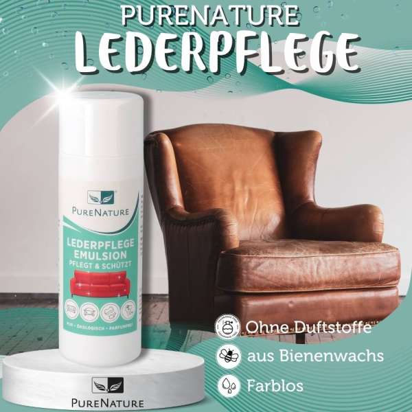 PureNature Bienenwachs Lederpflege - farblose Emulsion
