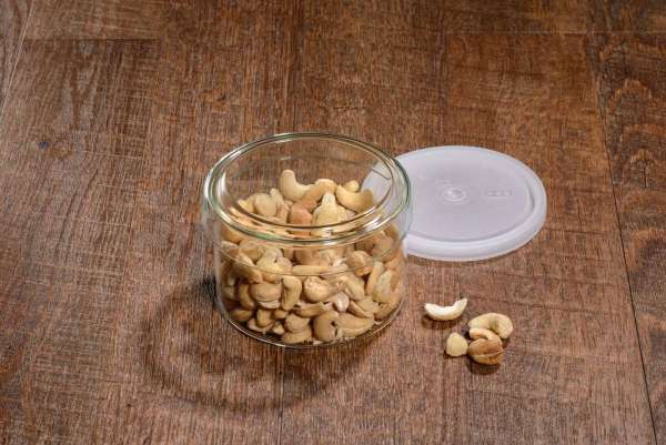 Vorratsdose mit Glas- und Kunststoffdeckel, 0,4l klein