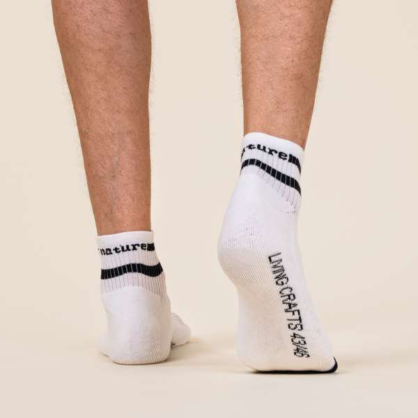 Living Crafts Unisex Sneaker-Socken Orell aus Bio-Baumwolle, 2er-Pack