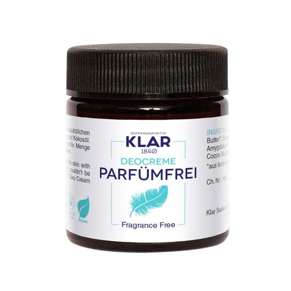 Klar Naturkosmetik Deocreme parfümfrei für empfindliche Haut Klar Naturkosmetik Deocreme parfümfrei für empfindliche Haut