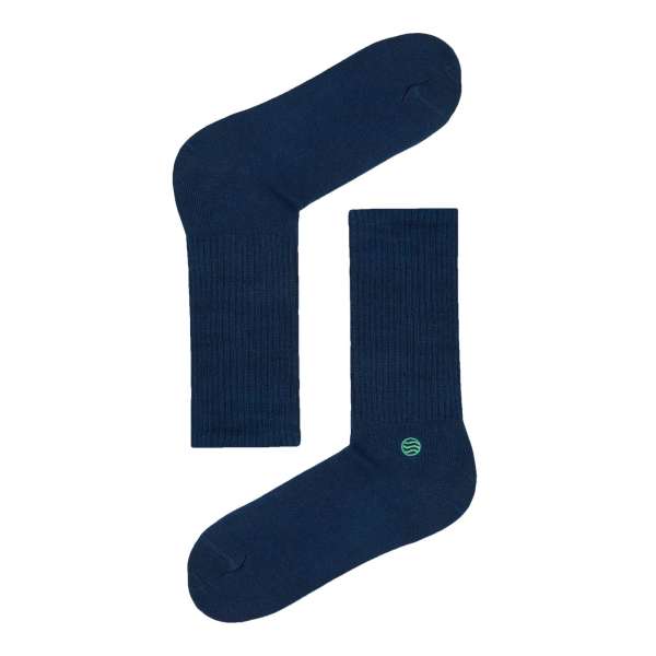 Natural Vibes Basic Navy: dunkelblaue retro Sneaker-Socken Natural Vibes Basic Navy: dunkelblaue retro Sneaker-Socken