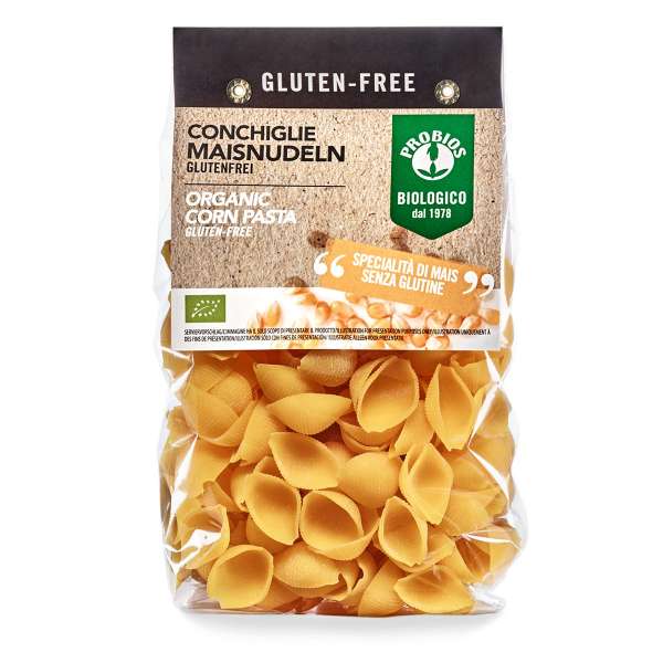 Probios Conchiglie Nudeln aus Maismehl - glutenfrei & vegan Probios Conchiglie Nudeln aus Maismehl - glutenfrei & vegan