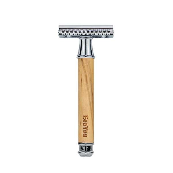EcoYou Rasierhobel Olivenholz Holzgriff - für plastikfreies Badezimmer
