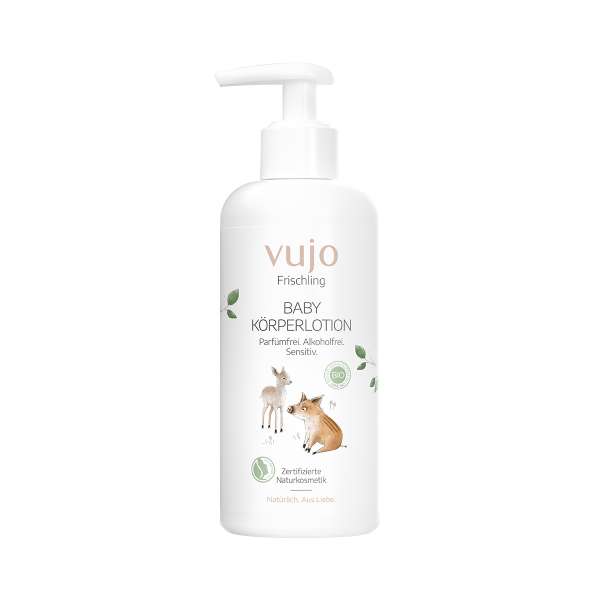 Vujo Baby Körperlotion: parfümfreie Babypflege-Creme
