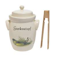 Vorschau: PureNature Gurkentopf Steingut - mit Deckel, 5 l oder 3,5 l Vorschau: PureNature Gurkentopf Steingut - mit Deckel, 5 l oder 3,5 l