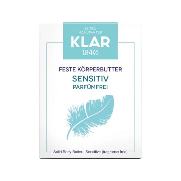 Klar Feste Körperbutter sensitiv: intensive Naturpflege Klar Feste Körperbutter sensitiv: intensive Naturpflege