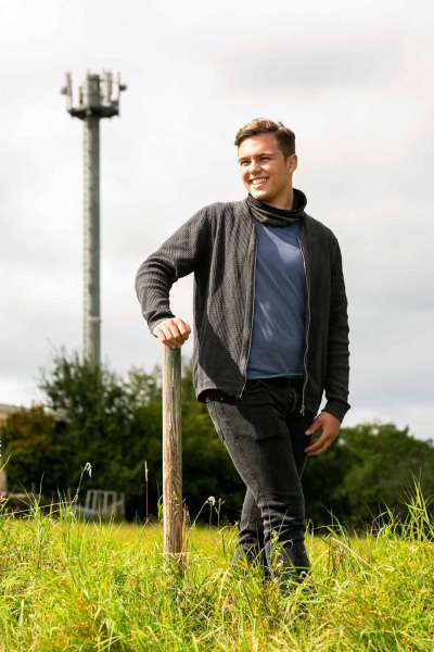 Schwarzer Antiwave Schlauchschal - gegen Elektrosmog