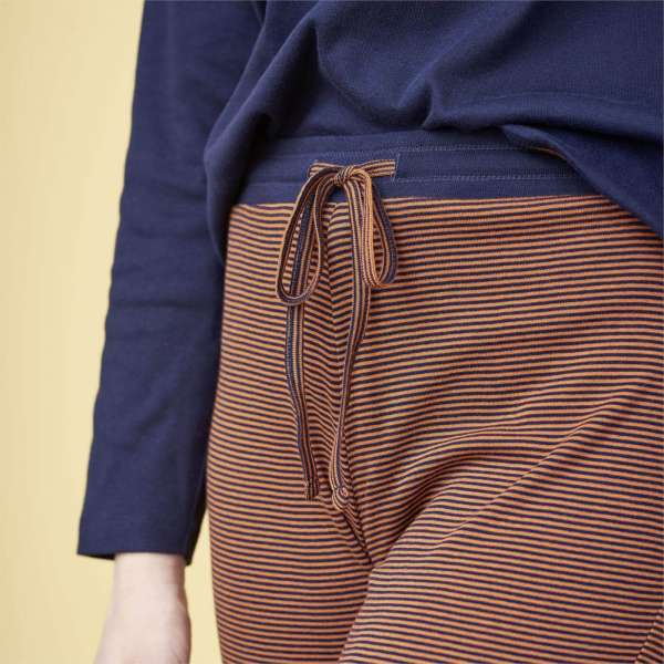 Living Crafts Damen Schlafanzughose mit Bündchen aus Bio-Baumwolle