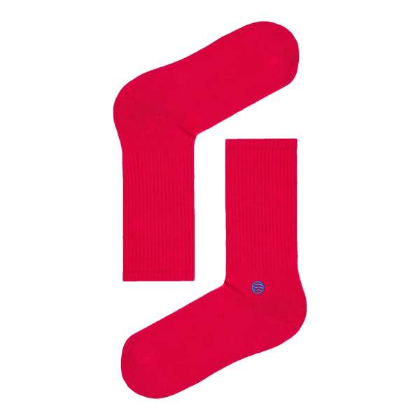 Natural Vibes Basic Red. Rote Sneaker-Socken im Retro-Style Natural Vibes Basic Red. Rote Sneaker-Socken im Retro-Style