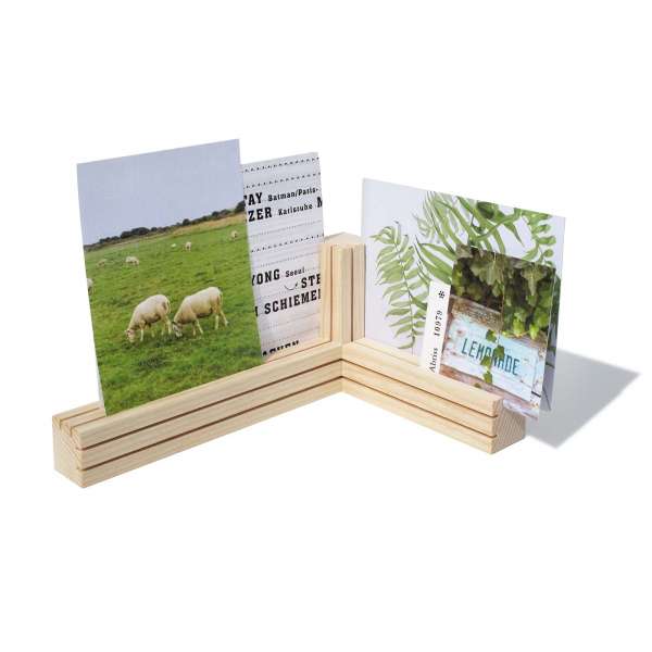 Side by Side Postkartenhalter Holz - für Postkarten & Photos - kaufen