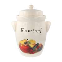 Rumtopf Keramik mit Dekor, 5 l