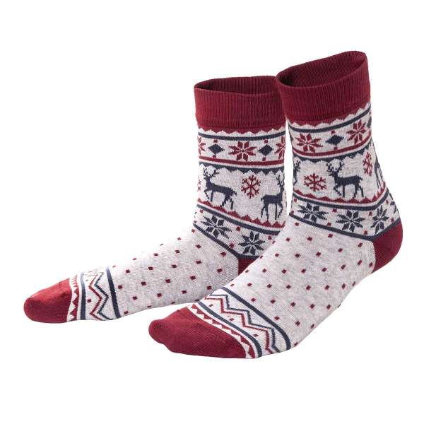 Unisex-Socken 2er-Pack: warme Füße, winterliche Sockenmotive